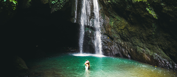 Swim under a Waterfall